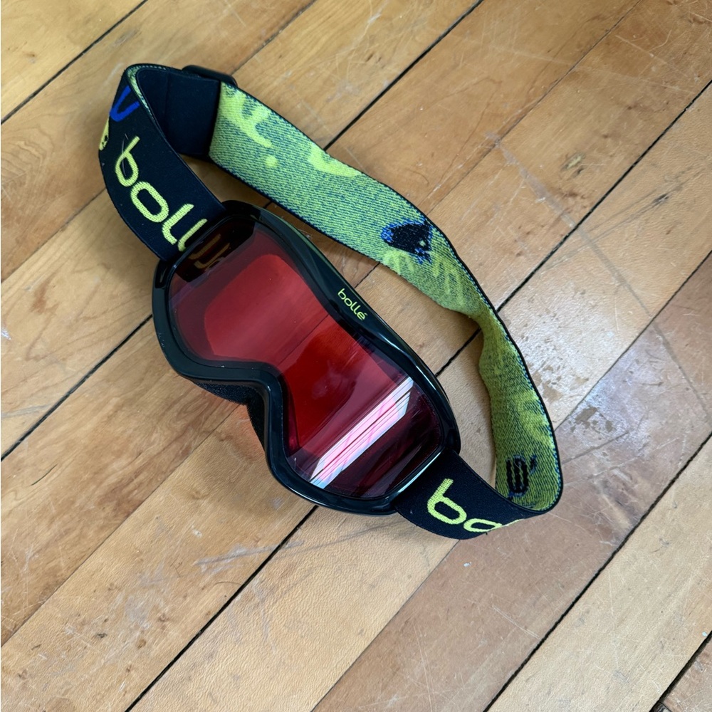 Kids Bolle Goggles with Red Lens and Black Strap
